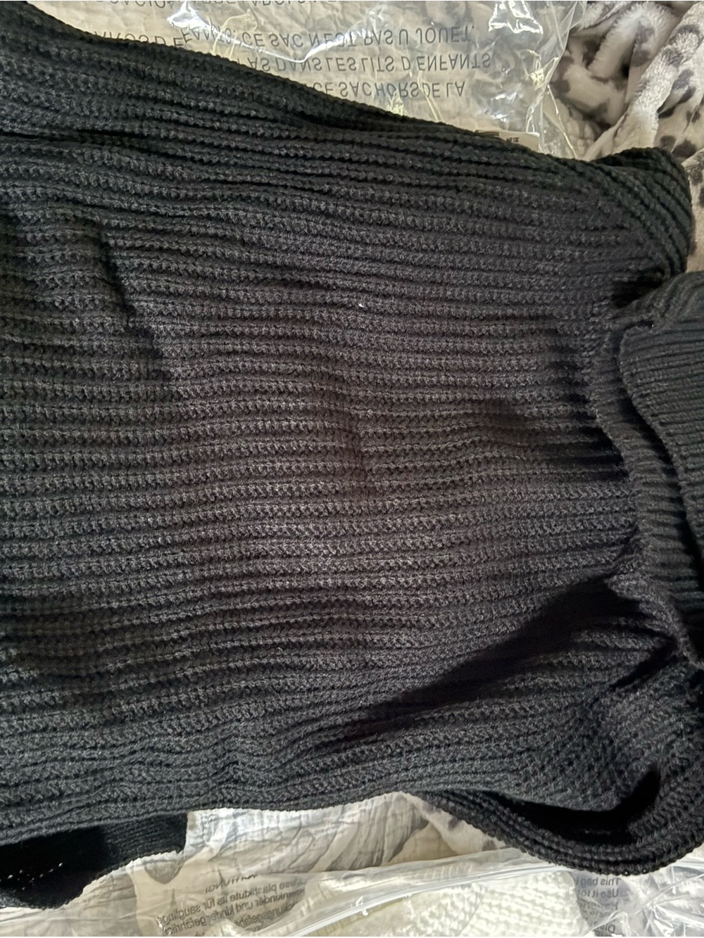 Source Unknown Black Ribbed Cowl Sweaters